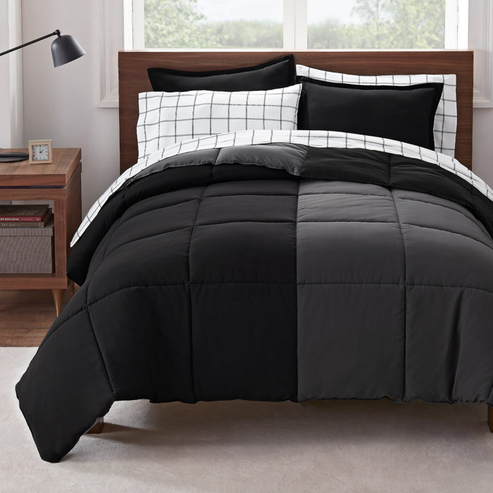 Serta Simply Clean Antimicrobial Reversible Comforter Set & Reviews
